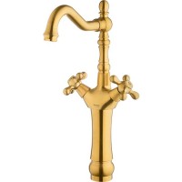 Смеситель для раковины Shouder Barouqe 0150307 Золото матовое