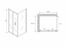 Душевой уголок Abber Sonnenstrand 90x70 AG07090B-S70B профиль Черный стекло прозрачное