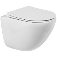 Комплект унитаза с инсталляцией BelBagno Amanda BB051CHR/BB051SC/BB002-80/BB014-SR-BIANCO с сиденьем Микролифт и Белой клавишей смыва фаянс подвесной