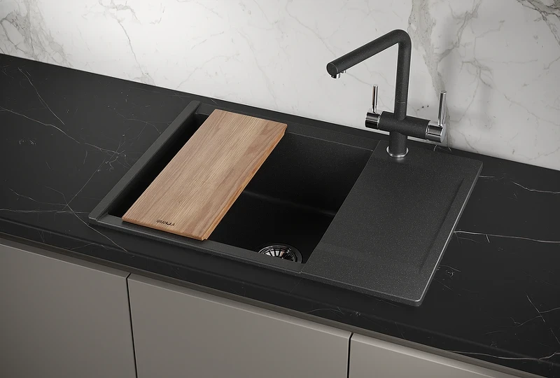 Кухонная мойка Granula Estetica 70 7003 цвет Черный