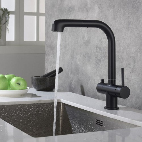 Смеситель для кухни Timo Saona 2346/03FL Черный матовый