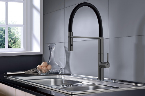 Смеситель для кухни Vincea VKF-114GM цвет Вороненая сталь