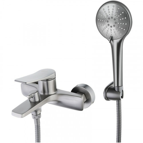 Смеситель для ванны Lemark Bronx LM3714GM Графит латунь на стену