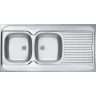 Кухонная мойка Alveus Classic 100 NAT-60 1200x600 L 1009084 Натуральная сталь нержавеющая сталь накладная