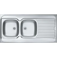Кухонная мойка Alveus Classic 100 NAT-60 1200x600 L 1009084 Натуральная сталь нержавеющая сталь накладная