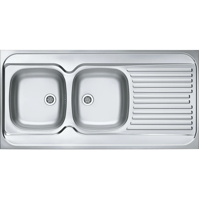 Кухонная мойка Alveus Classic 100 NAT-60 1200x600 L 1009084 Натуральная сталь нержавеющая сталь накладная