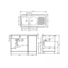Кухонная мойка Alveus Classic 100 NAT-60 1200x600 L 1009084 Натуральная сталь нержавеющая сталь накладная