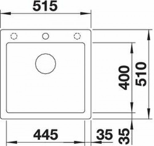 Кухонная мойка Blanco Pleon 5 521672 Белая искусственный камень (литьевой мрамор) встраиваемый