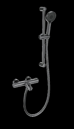 Смеситель для ванны Wonzon &amp; Woghand WW-C2002-A-BGG с термостатом цвет Темный графит