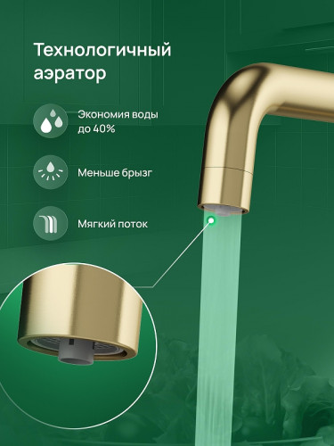 Смеситель для кухни Domaci Ливорно D8652GM цвет Золото матовое