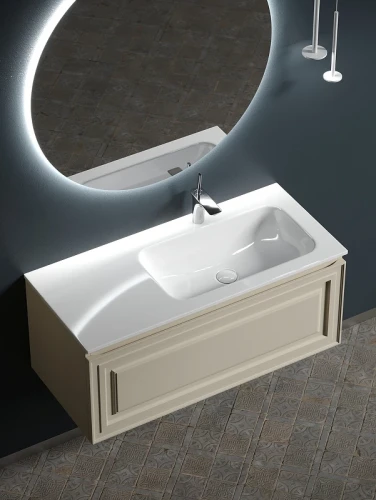 Тумба под раковину Sancos Very 100 R VR100RCE подвесная Beige Soft МДФ / ЛДСП