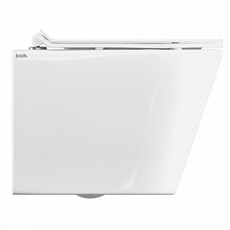 Комплект унитаза с инсталляцией Iddis Basic BASC010i73 с сиденьем Микролифт и клавишей смыва Хром фарфор подвесной