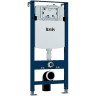 Комплект унитаза с инсталляцией Iddis Basic BASC010i73 с сиденьем Микролифт и клавишей смыва Хром фарфор подвесной