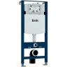 Комплект унитаза с инсталляцией Iddis Basic BASC010i73 с сиденьем Микролифт и клавишей смыва Хром фарфор подвесной