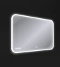 Зеркало Cersanit Led 070 Design Pro 100 KN-LU-LED070*100-p-Os с подсветкой с диммером, часами, подогревом и функцией Bluetooth стекло