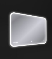 Зеркало Cersanit Led 070 Design Pro 100 KN-LU-LED070*100-p-Os с подсветкой с диммером, часами, подогревом и функцией Bluetooth стекло