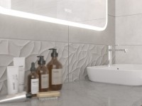 Зеркало Cersanit Led 070 Design Pro 100 KN-LU-LED070*100-p-Os с подсветкой с диммером, часами, подогревом и функцией Bluetooth стекло