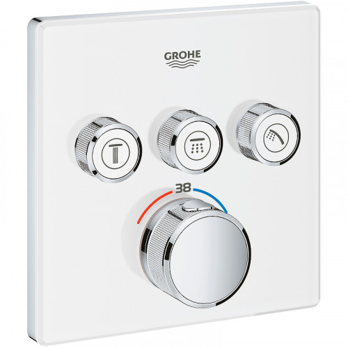 Смеситель для душа Grohe Grohtherm SmartControl 29157LS0 с термостатом Белая луна латунь встраиваемый