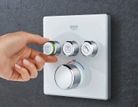 Смеситель для душа Grohe Grohtherm SmartControl 29157LS0 с термостатом Белая луна латунь встраиваемый