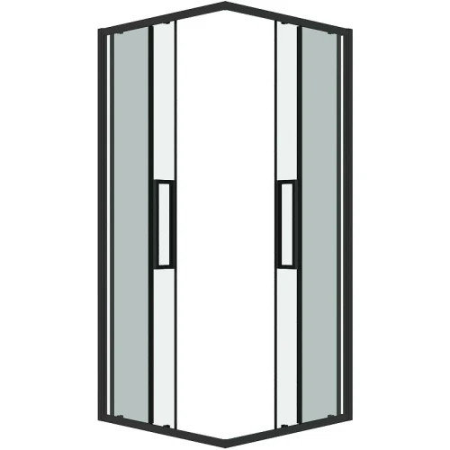 Душевой уголок Grossman Cosmo 100х100 300.K33.02.1010.21.00 профиль Черный матовый стекло прозрачное