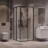 Душевой уголок Grossman Cosmo 100х100 300.K33.02.1010.21.00 профиль Черный матовый стекло прозрачное