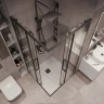 Душевой уголок Grossman Cosmo 100х100 300.K33.02.1010.21.00 профиль Черный матовый стекло прозрачное