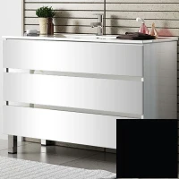 Тумба с раковиной SanVit Кубэ-3 120 kkube3120 в цвете Ral Черный глянец МДФ / ЛДСП