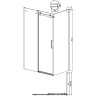 Душевая стенка Grossman Classic 80 200.K33.04.80.32.00 профиль Золото сатин стекло прозрачное