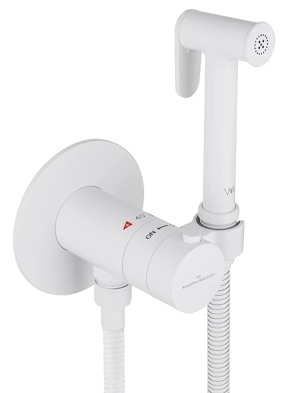 Гигиенический душ со смесителем Wonzon & Woghand WW-88829909-MW цвет Белый матовый