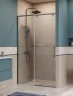 Душевая дверь BelBagno Soft Close-1 120 SOFT_CLOSE-1-BF-1-120-C-GM профиль Оружейная сталь стекло прозрачное