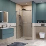 Душевая дверь BelBagno Soft Close-1 120 SOFT_CLOSE-1-BF-1-120-C-GM профиль Оружейная сталь стекло прозрачное