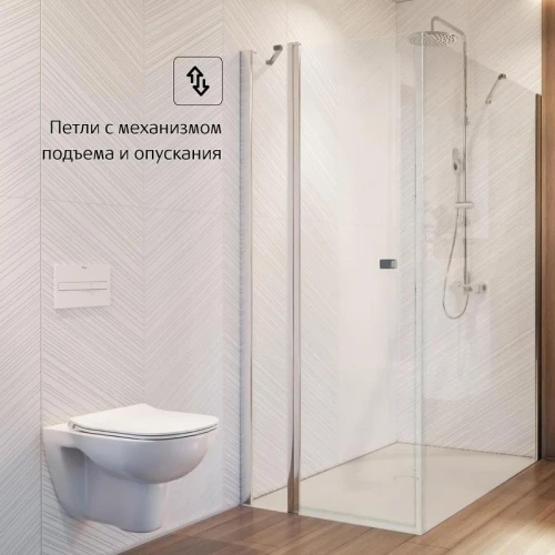 Душевая дверь Roca Capital 90 7M4709012M профиль Хром стекло прозрачное