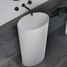 Раковина Abber Stein 50 AS2504-H Белая матовая искусственный камень (литьевой мрамор) напольный