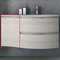 Тумба Cezares Vague 34 L 54849 подвесная Rovere sbiancato МДФ / ЛДСП