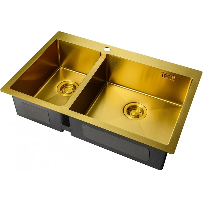 Кухонная мойка ZorG Light Bronze ZL R 780-2-510-R BRONZE Бронза нержавеющая сталь встраиваемый