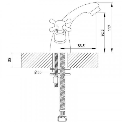 Смеситель для раковины Rossinka H02-61 Хром