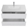 Тумба под раковину Art&Max Elegant 100 AM-ELEGANT-1000-2C-SO-BL-LED-P подвесная цвет Белый глянец