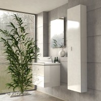 Шкаф пенал Ravak Comfort 40 X000001382 подвесной Белый глянец МДФ / ЛДСП