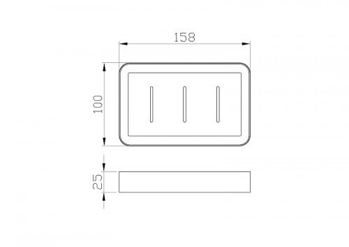 Мыльница Wonzon & Woghand Lotte WW-8324-BG цвет Брашированное золото