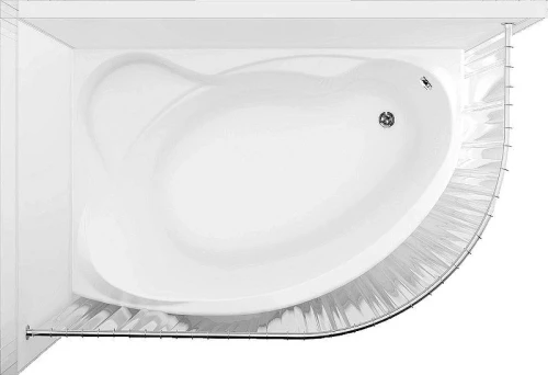 Карниз для ванны Aquanet Mayorca 150х100 162369 цвет Хром