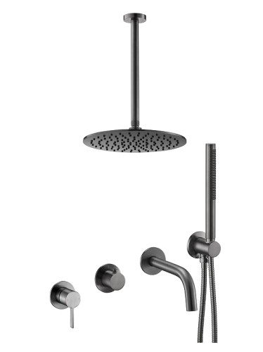 Душевая система Benesque Lumiere 21017903 цвет Черный брашированный