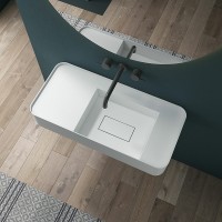 Раковина Vincea 120 VWB-6S412MW Белая матовая искусственный камень (литьевой мрамор) подвесная