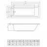 Акриловая ванна C-Bath Semela 170x75 CBQ014001 без гидромассажа
