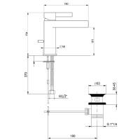 Смеситель для раковины Webert DoReMi DR830102345 Никель латунь