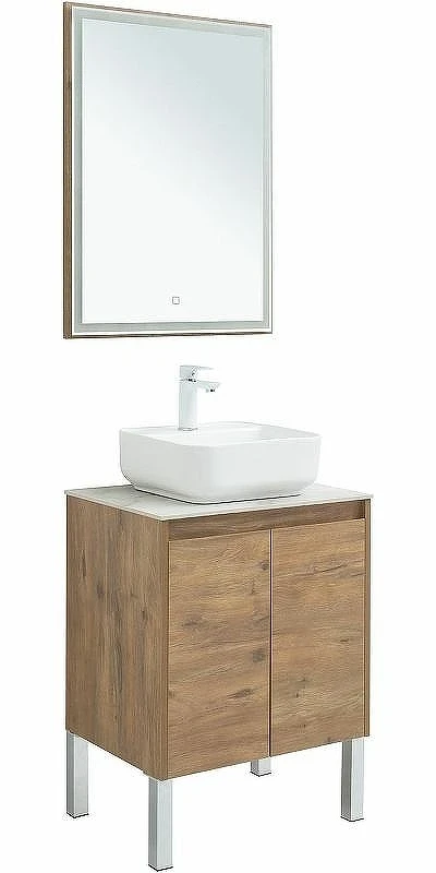 Столешница под раковину Aquanet Nova Lite 60 257607 Белый мрамор