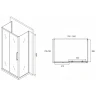 Душевой уголок Abber Schwarzer Diamant 130x75 AG30130H-S75-S75 профиль Хром стекло прозрачное