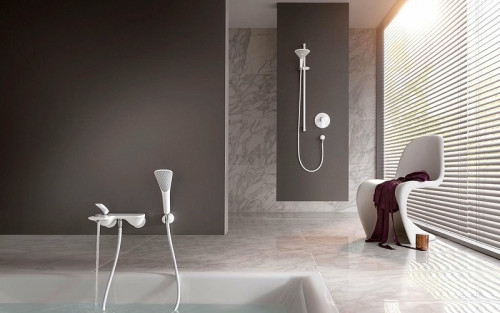 Смеситель для ванны Kludi Balance 524459175 Белый Хром латунь на стену