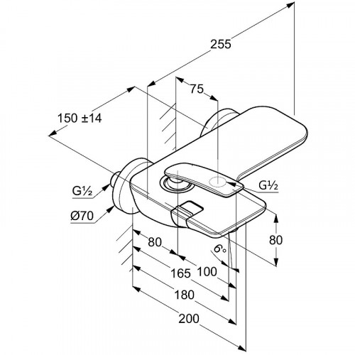 Смеситель для ванны Kludi Balance 524459175 Белый Хром латунь на стену