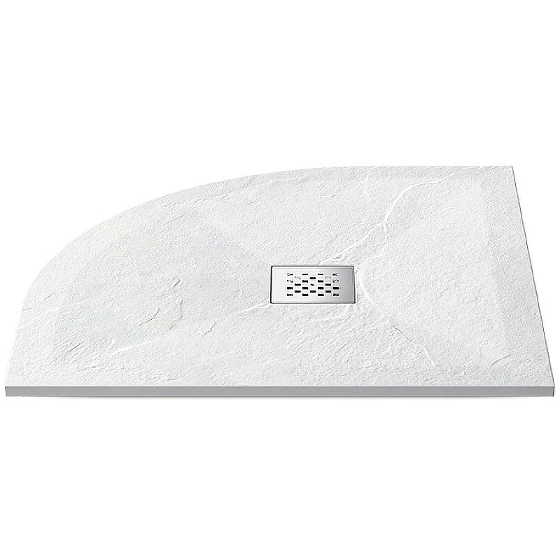 Душевой поддон из искусственного камня Vincea 120x90 L VST-4SQ9012W-L+Vsph-D132 Белый матовый