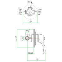 Смеситель для душа Webert Aurora AU880101015 Хром встраиваемый